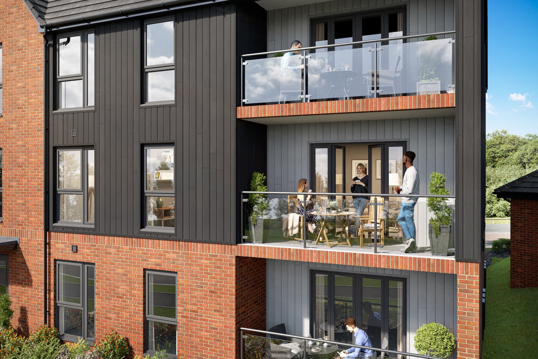 Our apartments all feature stylish balconies