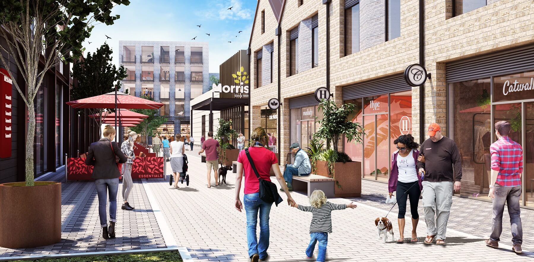 Proposed new town in Bordon CGI