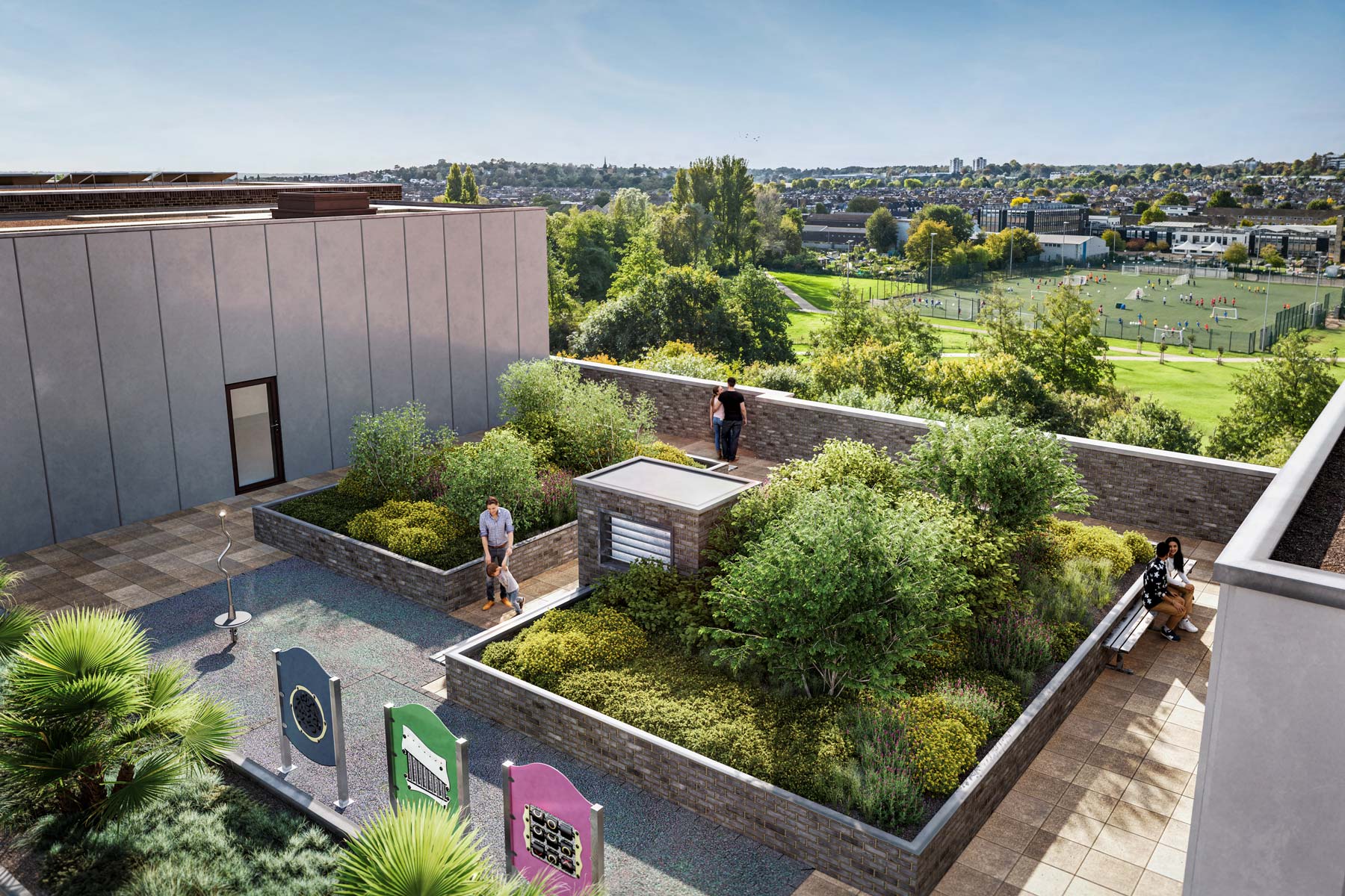 King George's Gate roof terrace CGI
