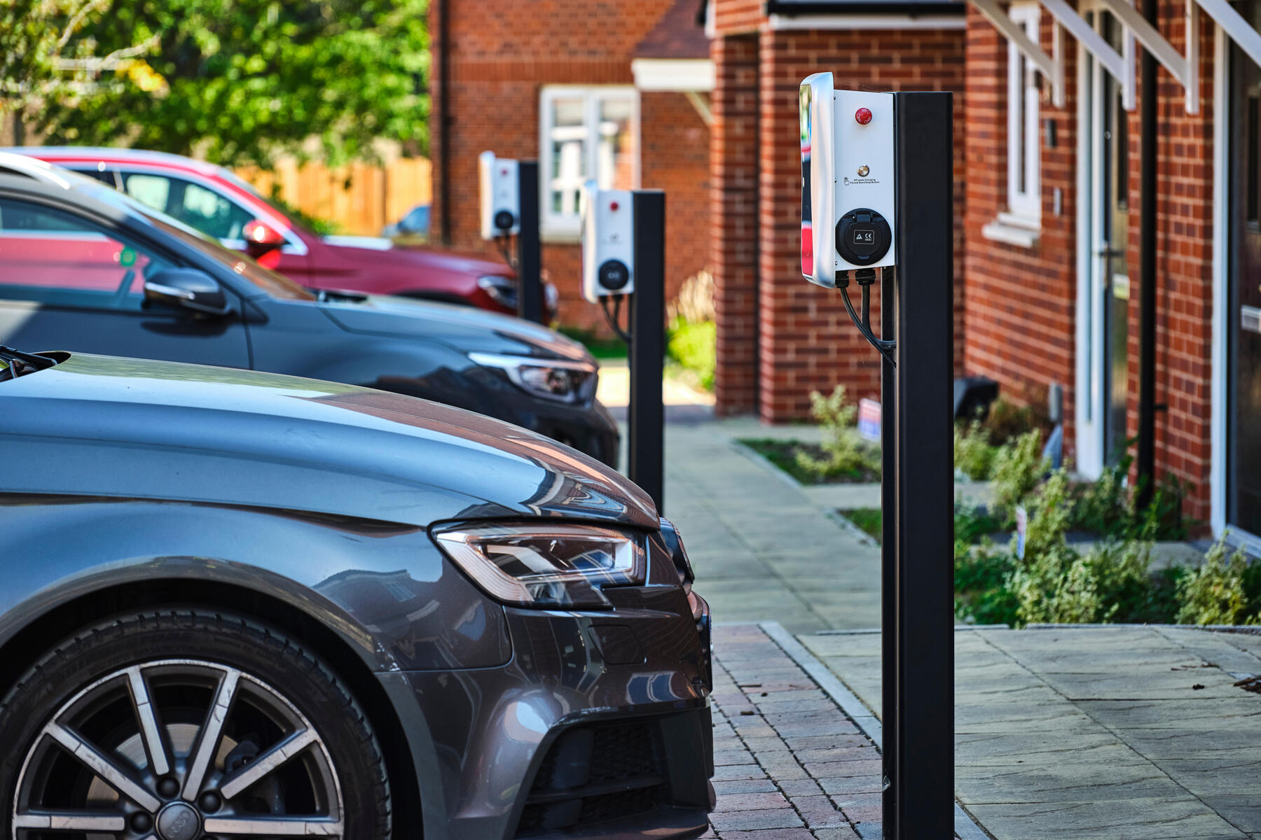 Most homes come with an electric car charging port 
