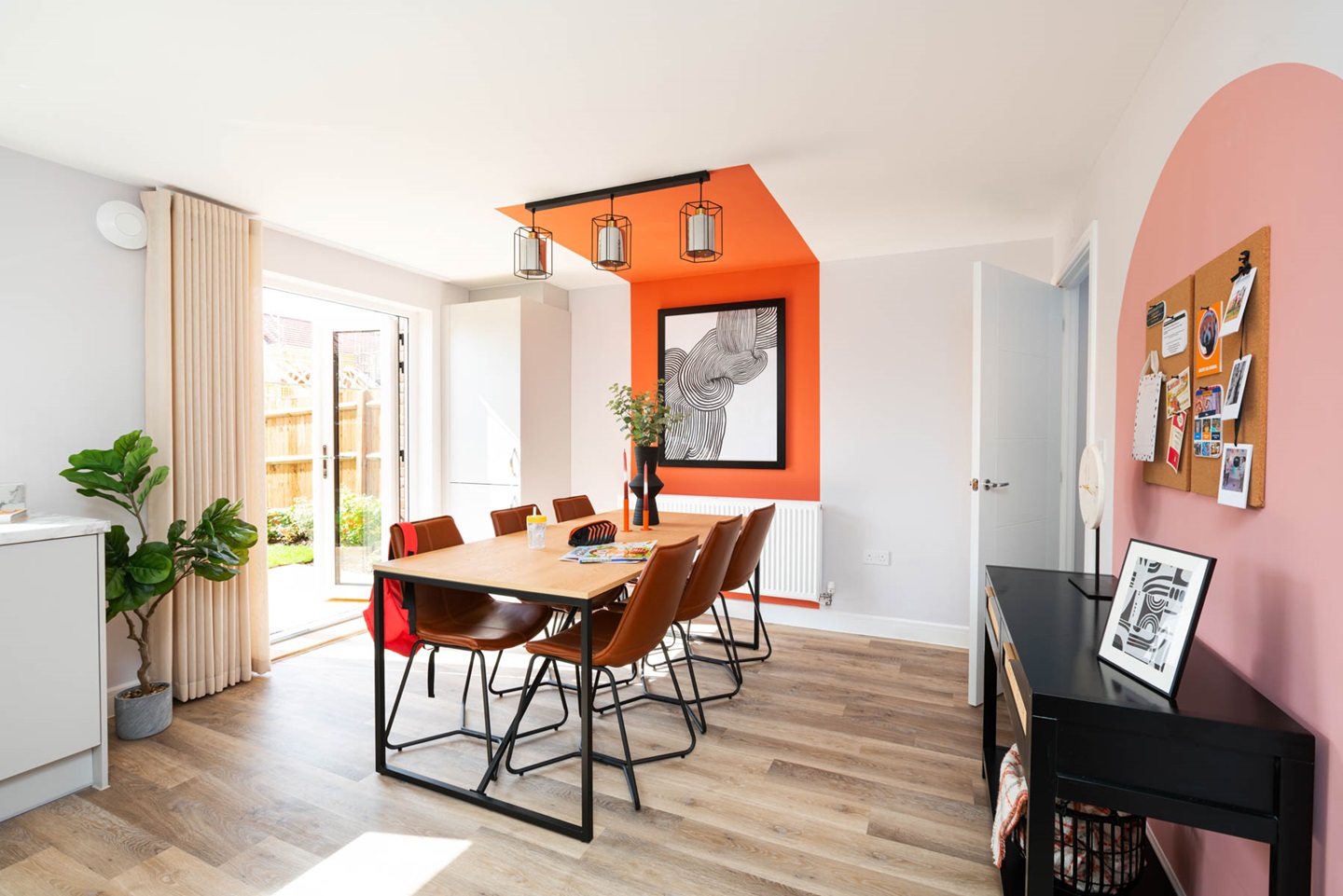 Dining area with French doors to rear garden
