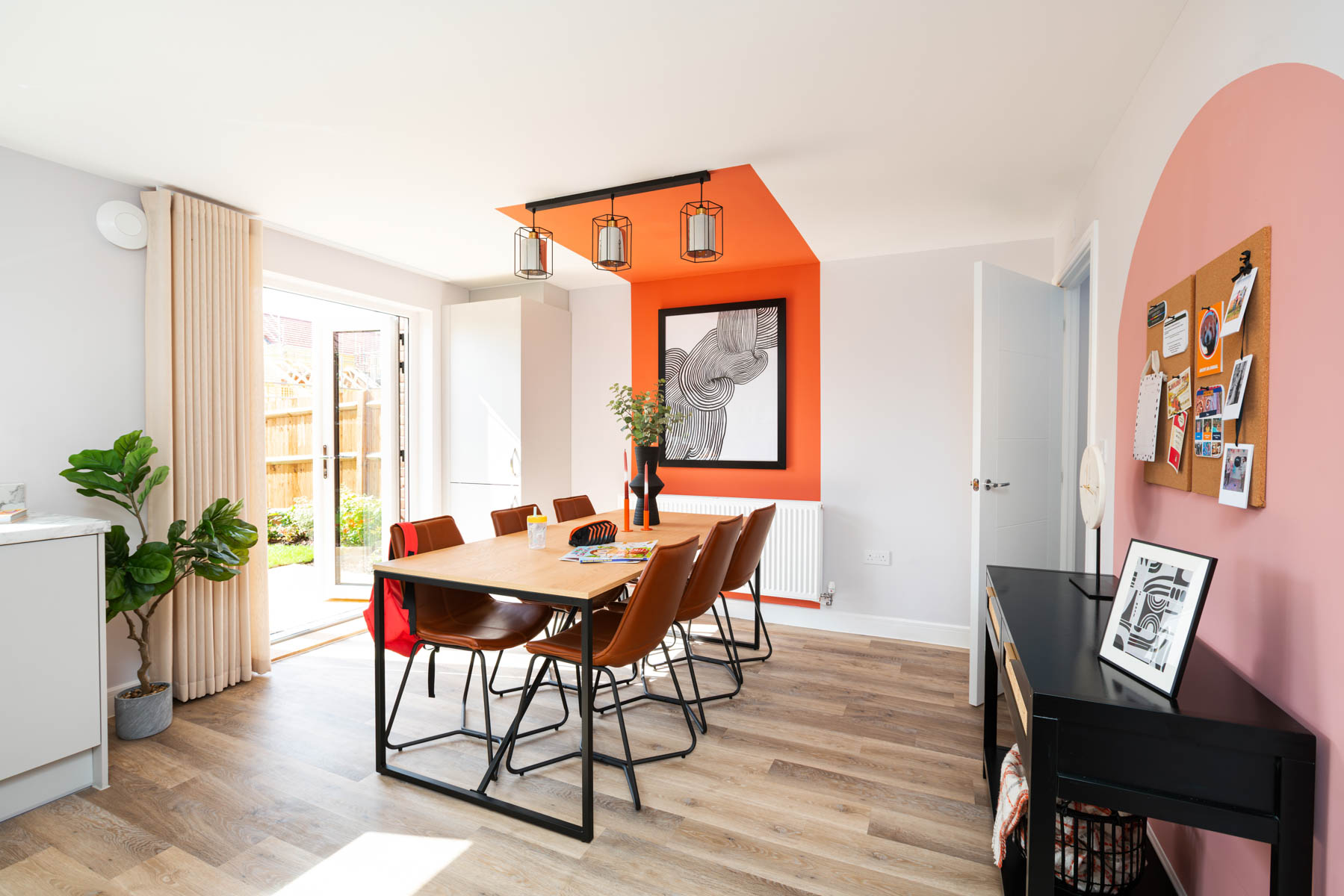 Dining area with French doors to rear garden