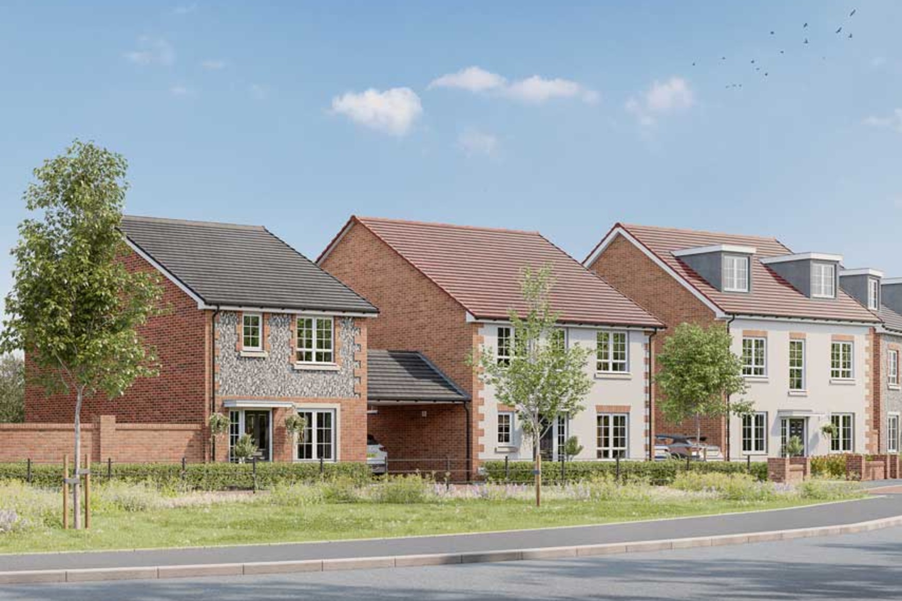 Artist's impression of a typical street scene