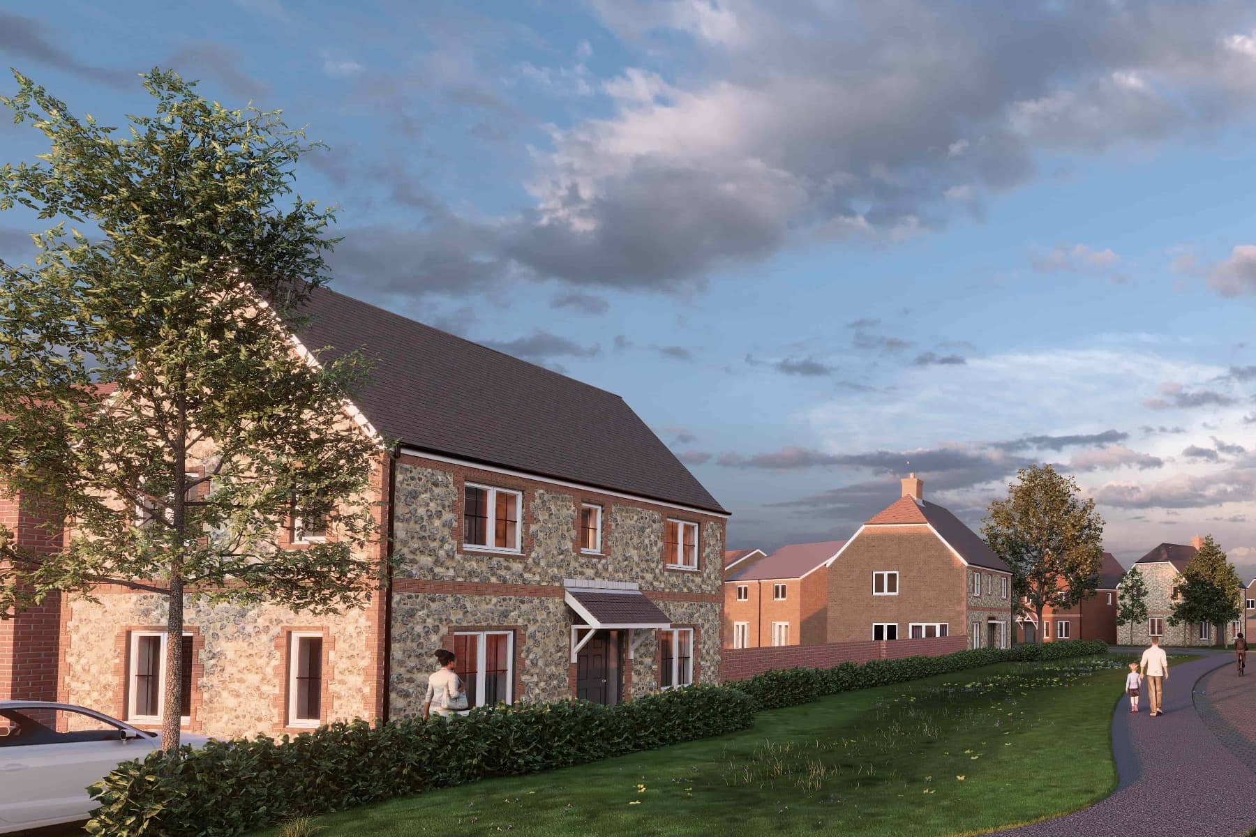 Artists impression of a typical street scene