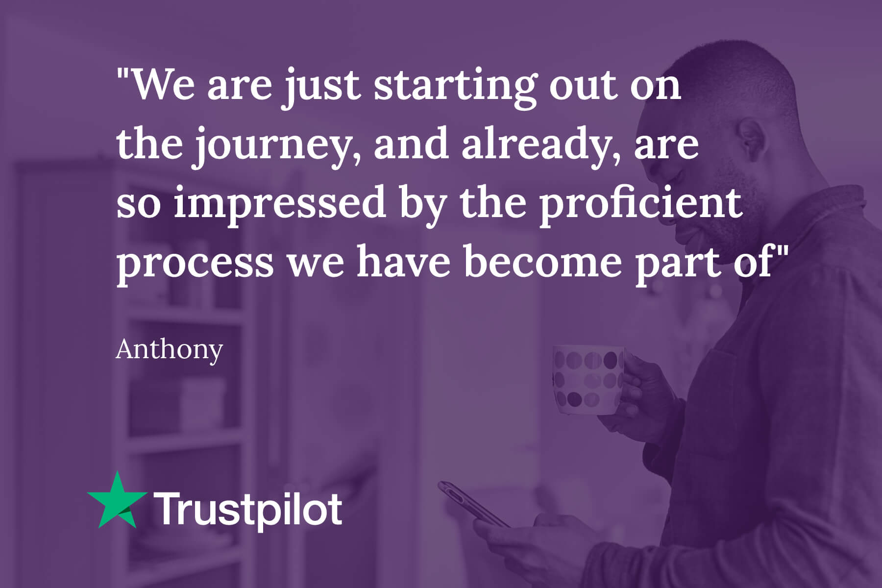 Trustpilot quote from Anthony to the sales team at Gillingham Lakes