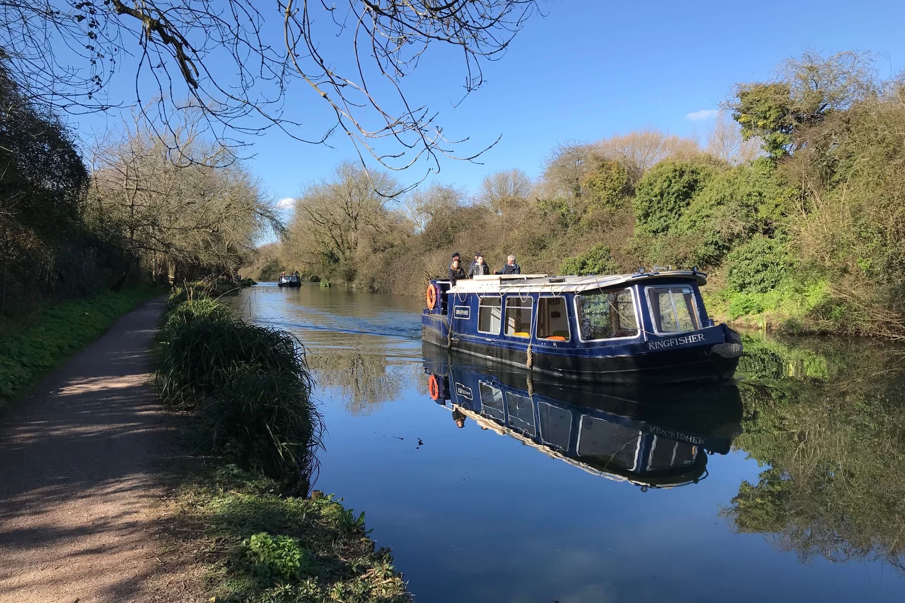 Image of Chichester Canal with narrow boat kindly supplied by Dave Dean