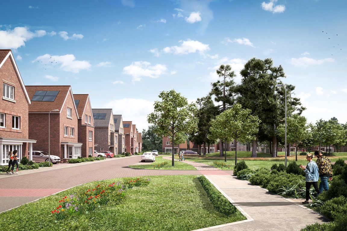 Artist impression of what a street scene at Heatherwood Royal could look like