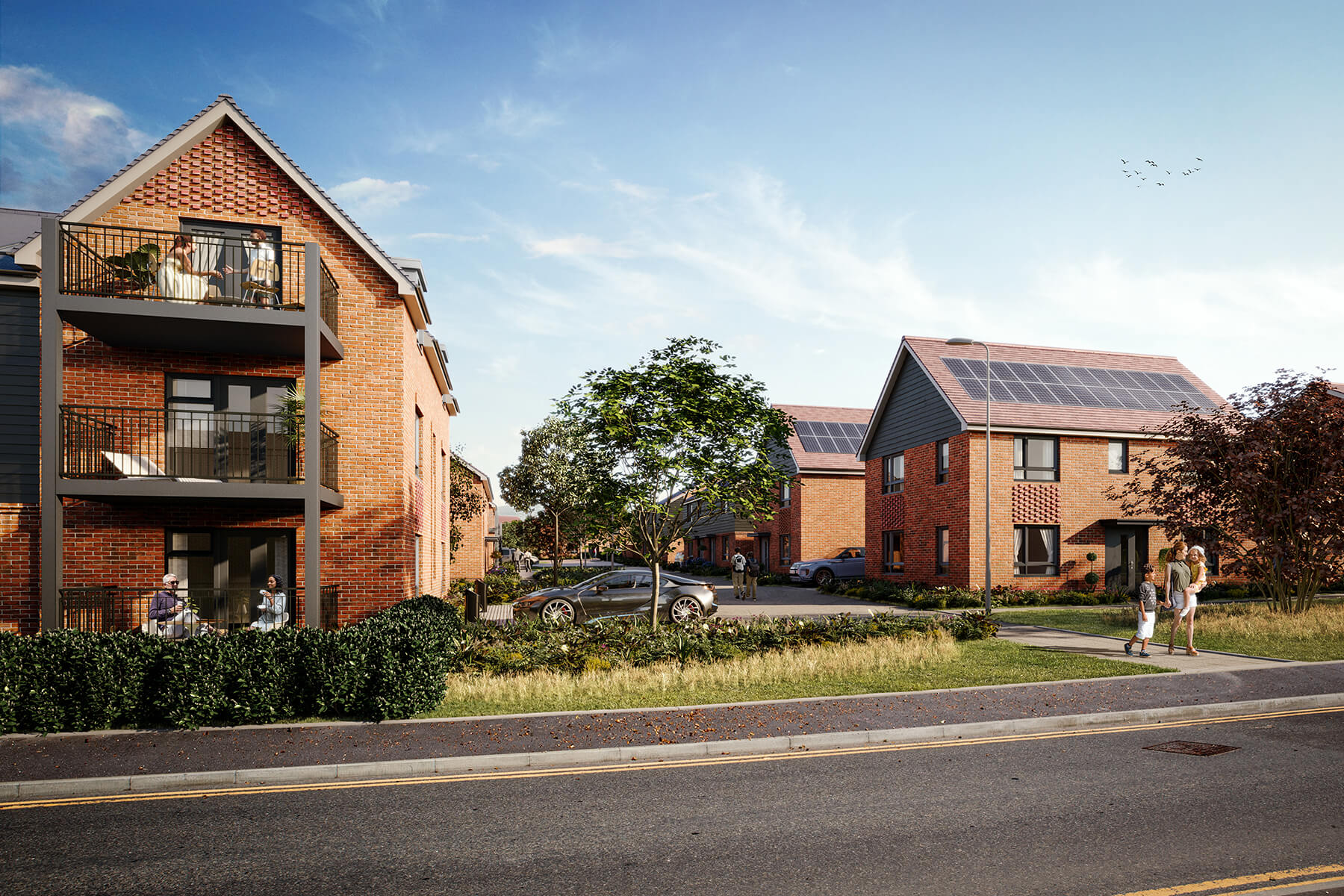 Artist impression of homes at Mindenhurst
