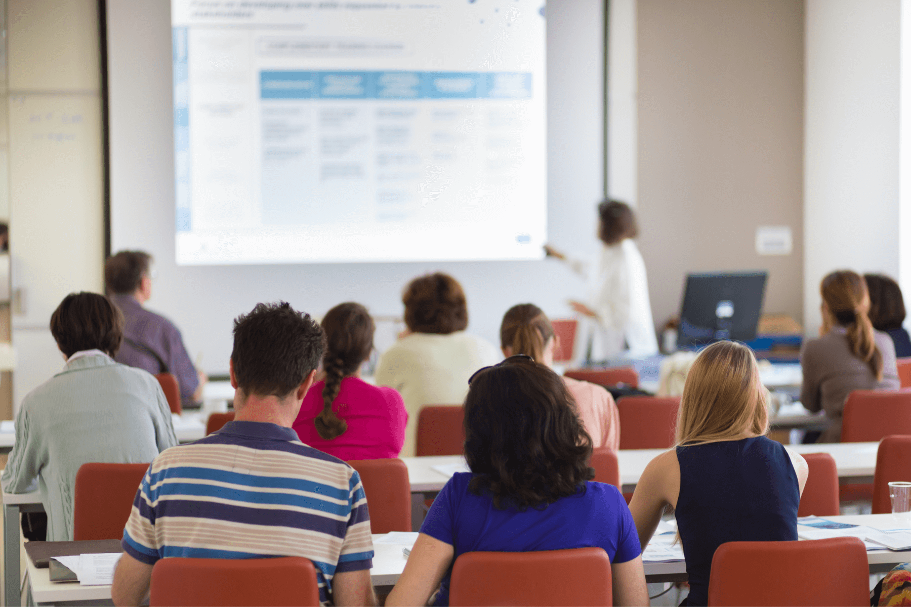Teenagers in a lecture