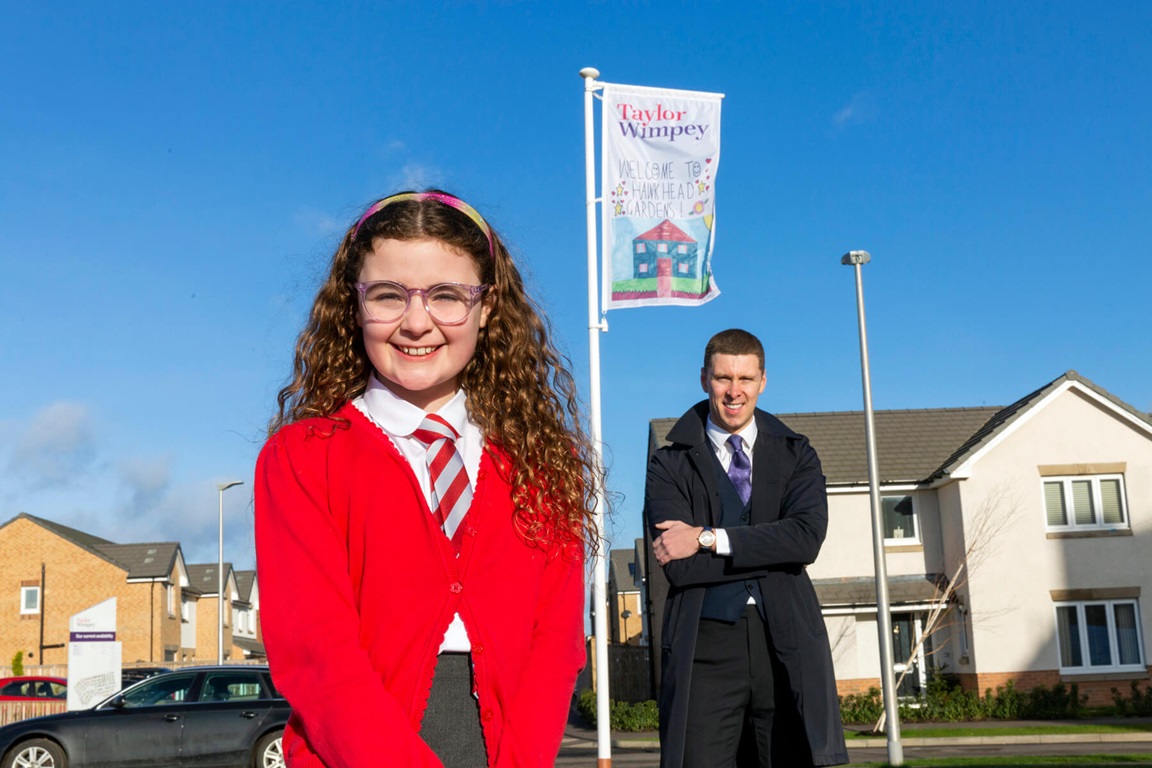 Hawkhead Taylor Wimpey design a flag competition community