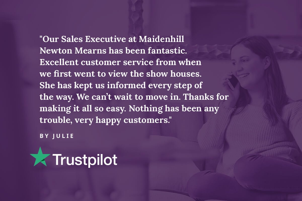 Taylor Wimpey Maidenhill trustpilot quote