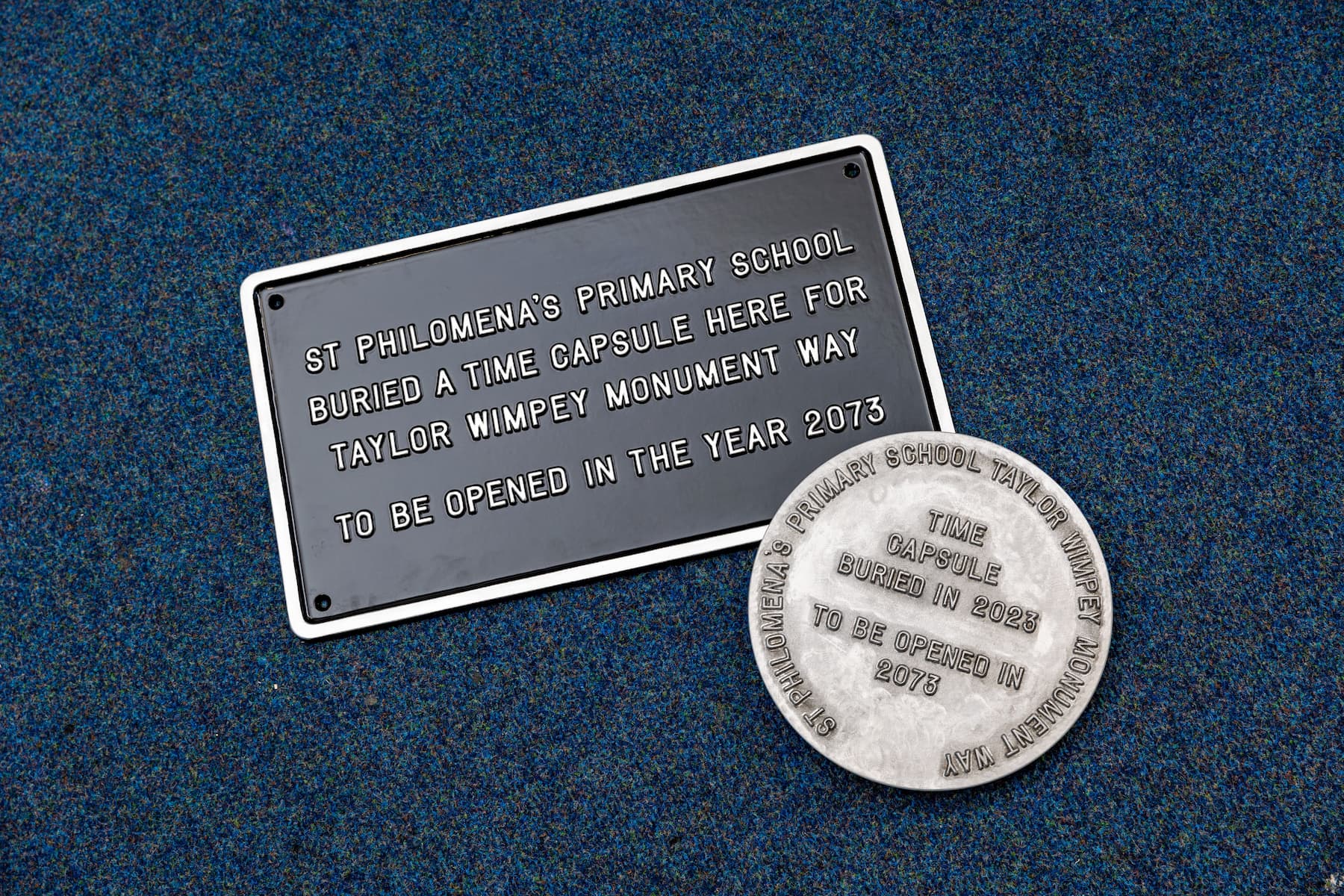 time Capsule plaque and lid