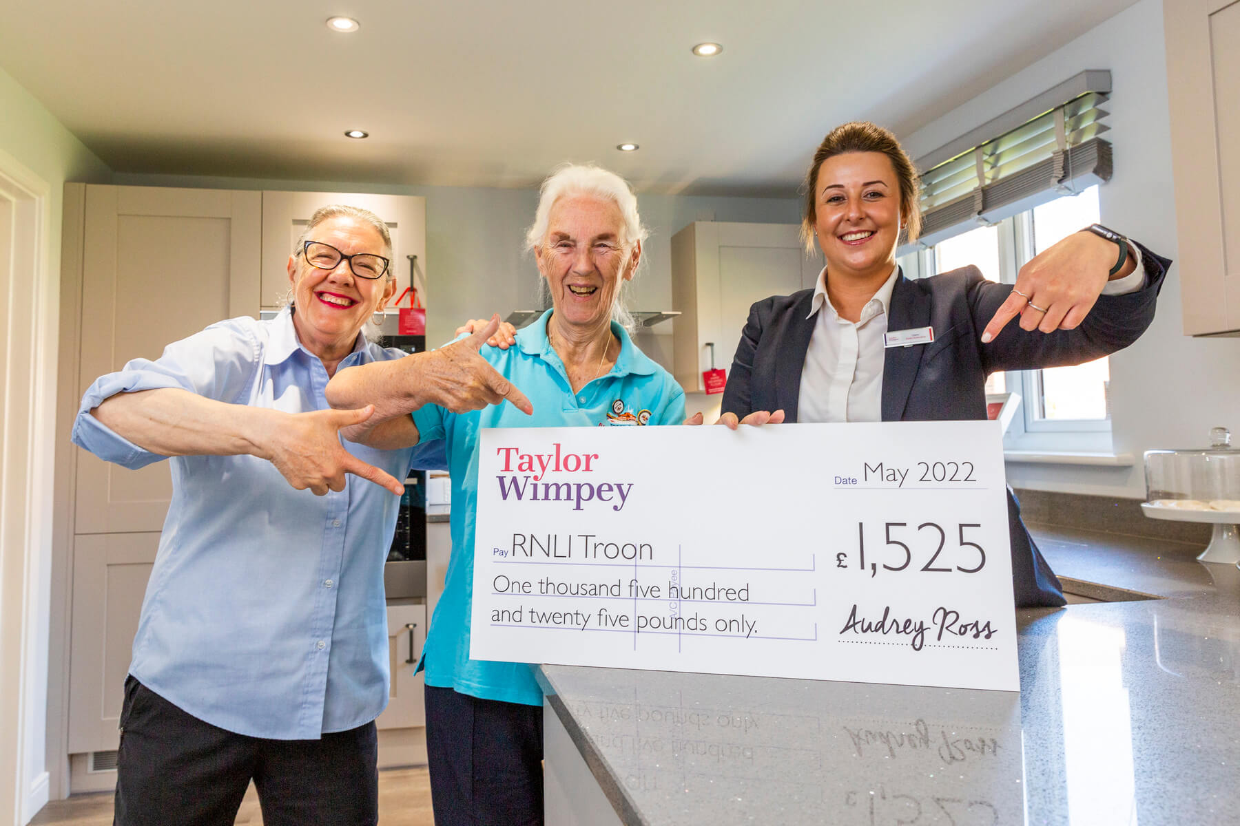 Taylor Wimpey RNLI Troon Princess Gate donation