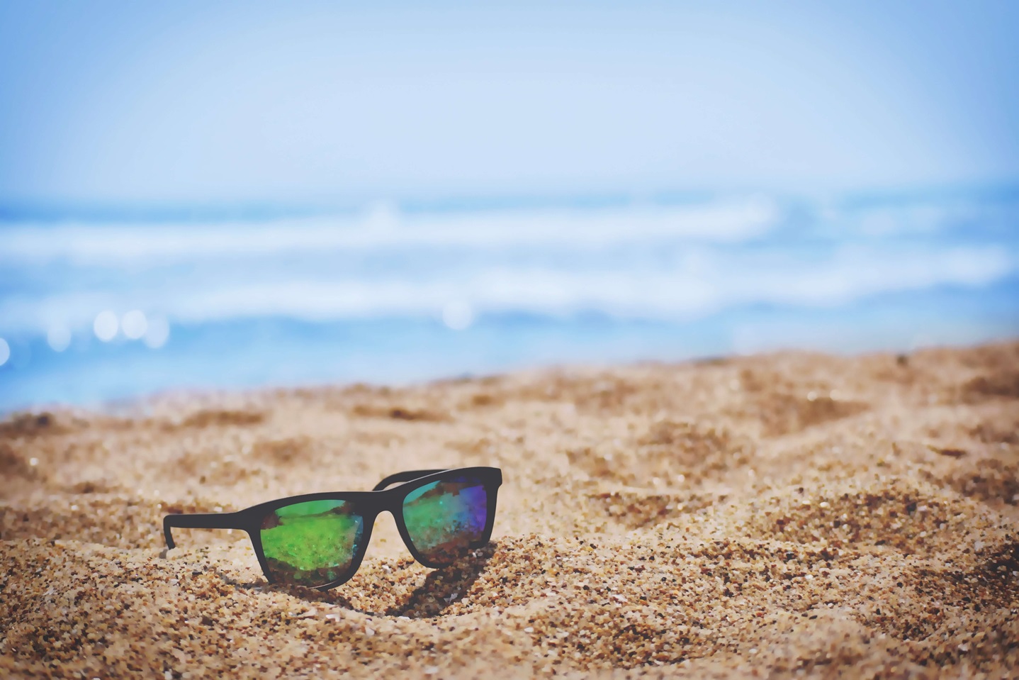 Sunglasses on beach