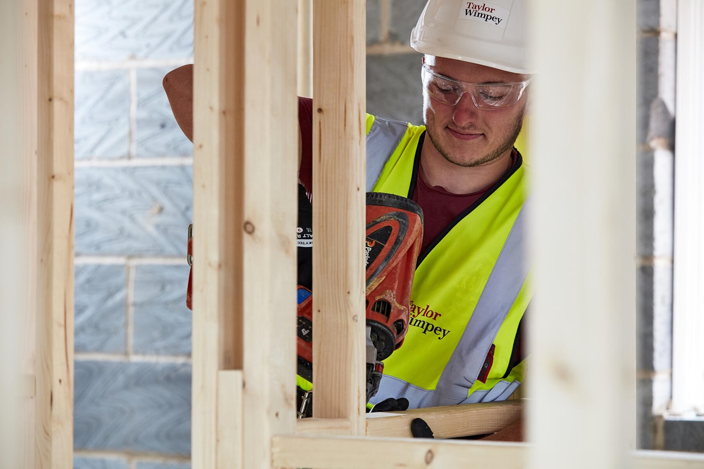 Carpenter building internal walls