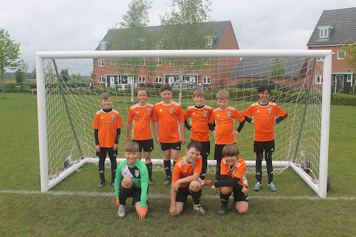 Bampton Town Youth FC under-9s in their new kit