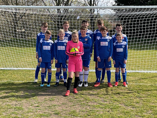 Sellindge Under 13s FC with their new kit