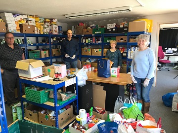Romsey food bank volunteers