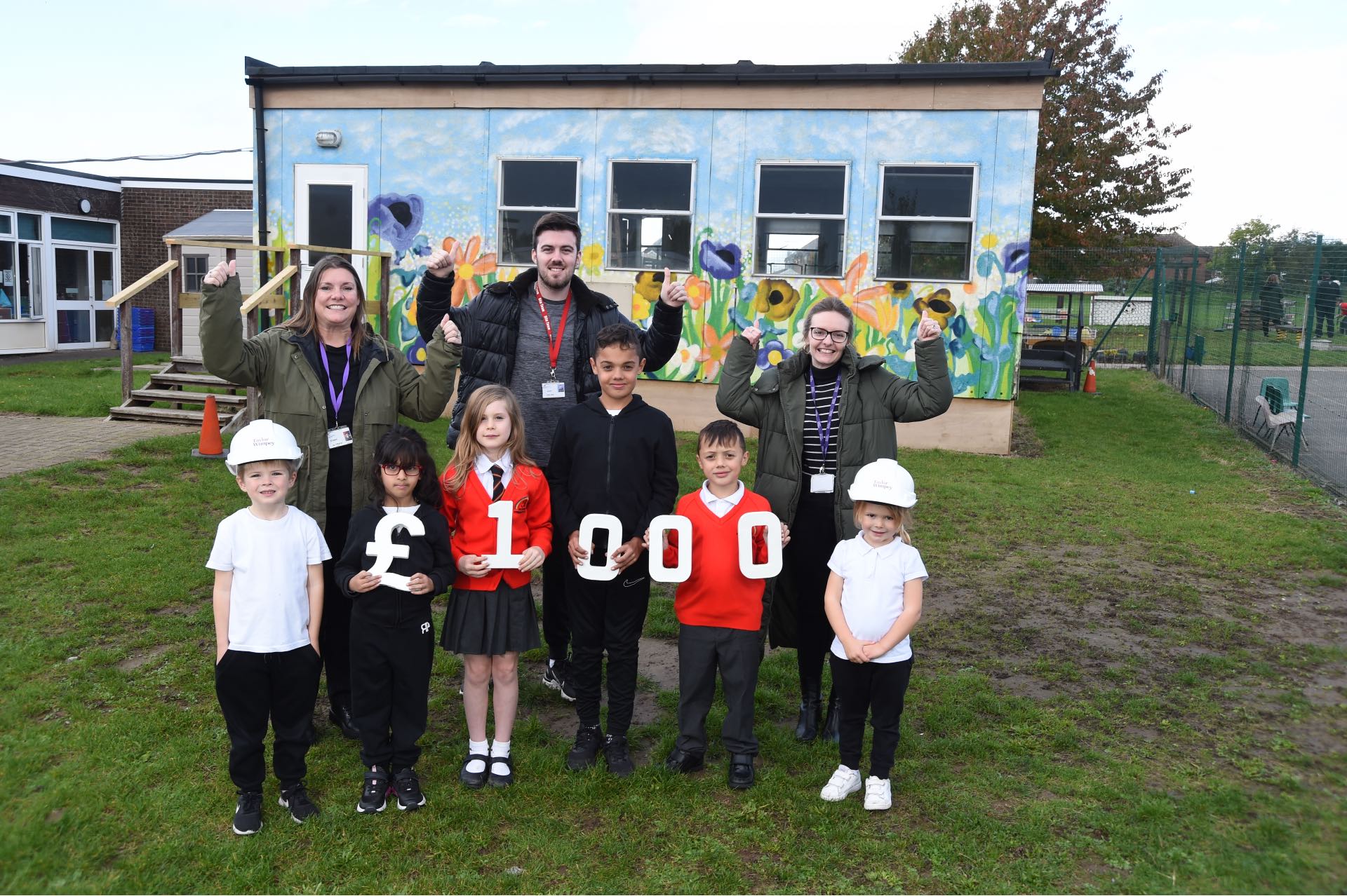 Donation to Bushmead Primary school photo outside