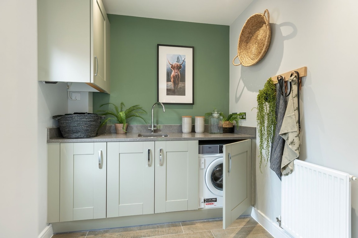 Utility room in a typical Taylor Wimpey home